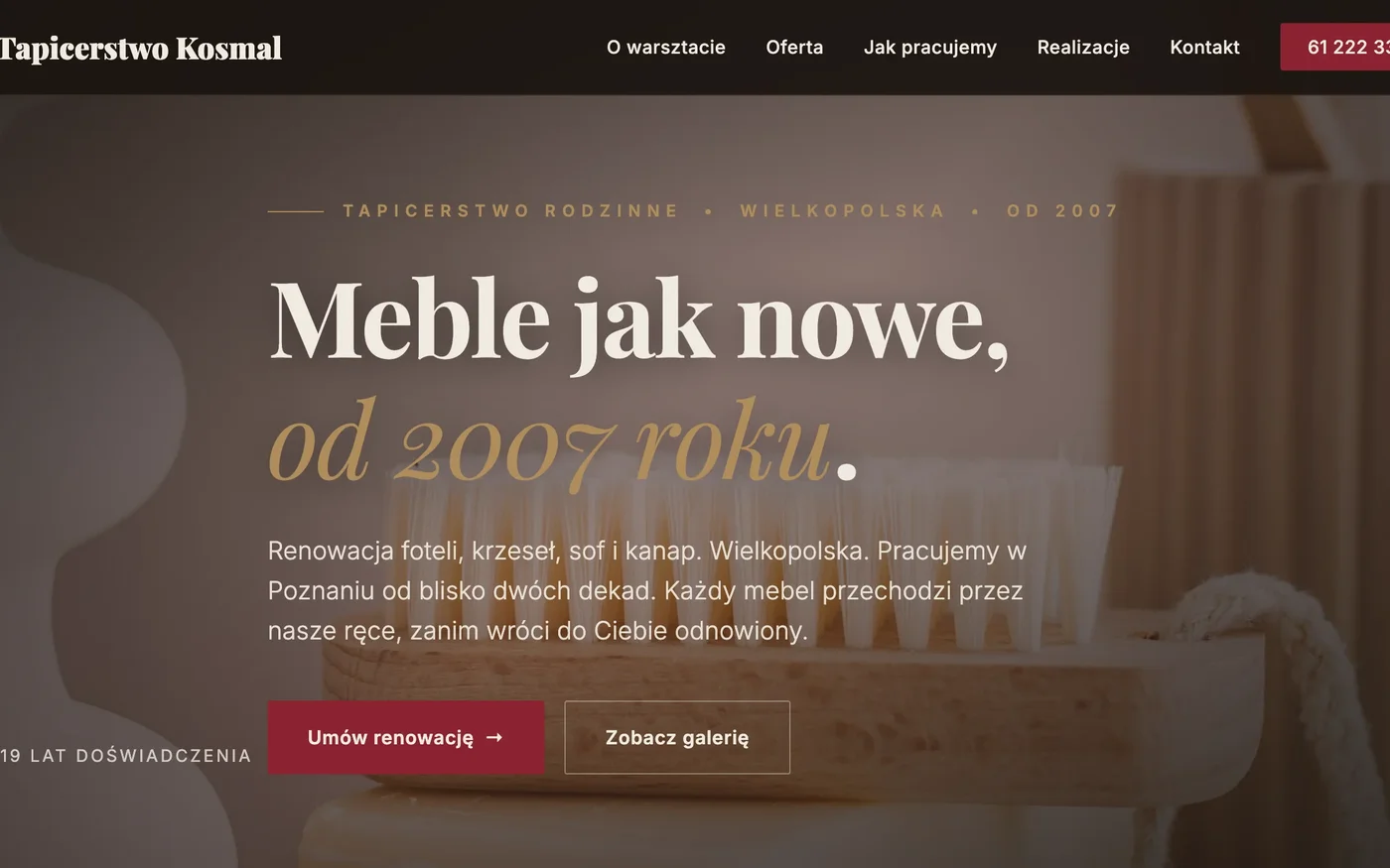 Demo strony dla tapicera - Tapicerstwo Kosmal Poznań